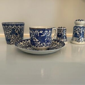 Vintage to Antique Japan Flying Turkey or Phoenix Pieces